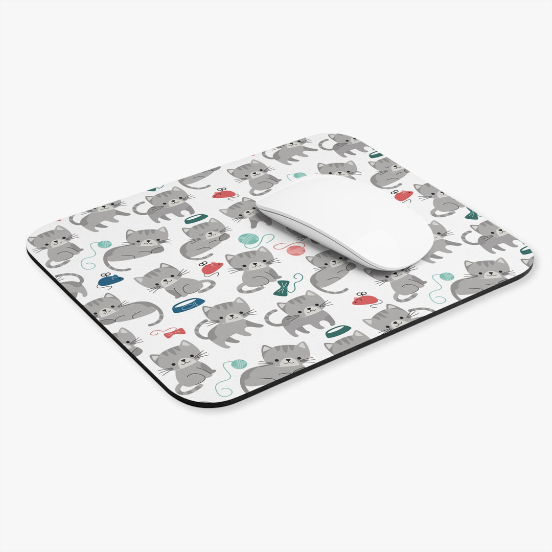 Playful Gray Kitten Mouse Pad