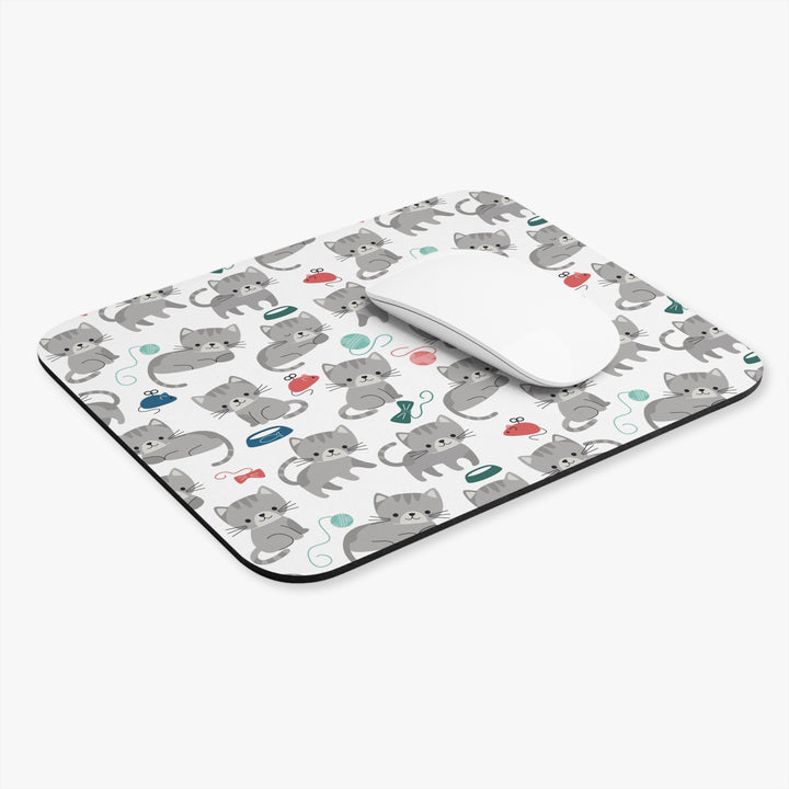Playful Gray Kitten Mouse Pad