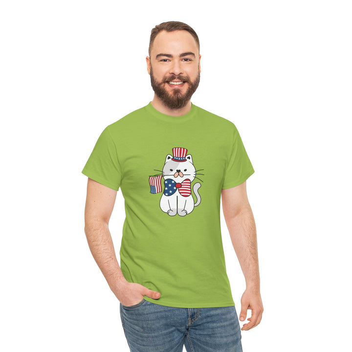 Patriotic Cat Cotton Tee