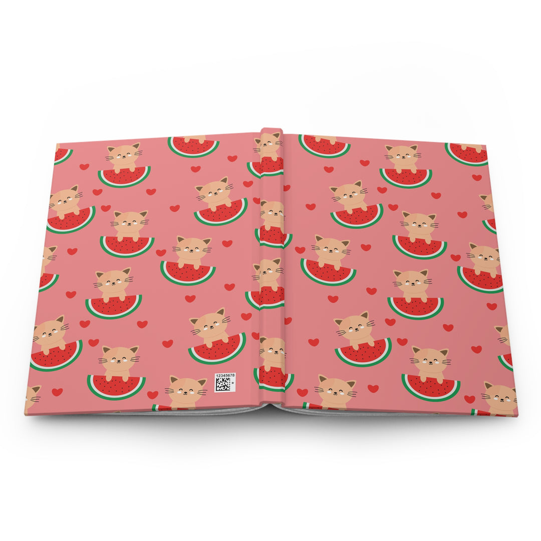 Watermelon Cat Hardcover Journal