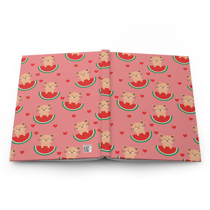 Watermelon Cat Hardcover Journal