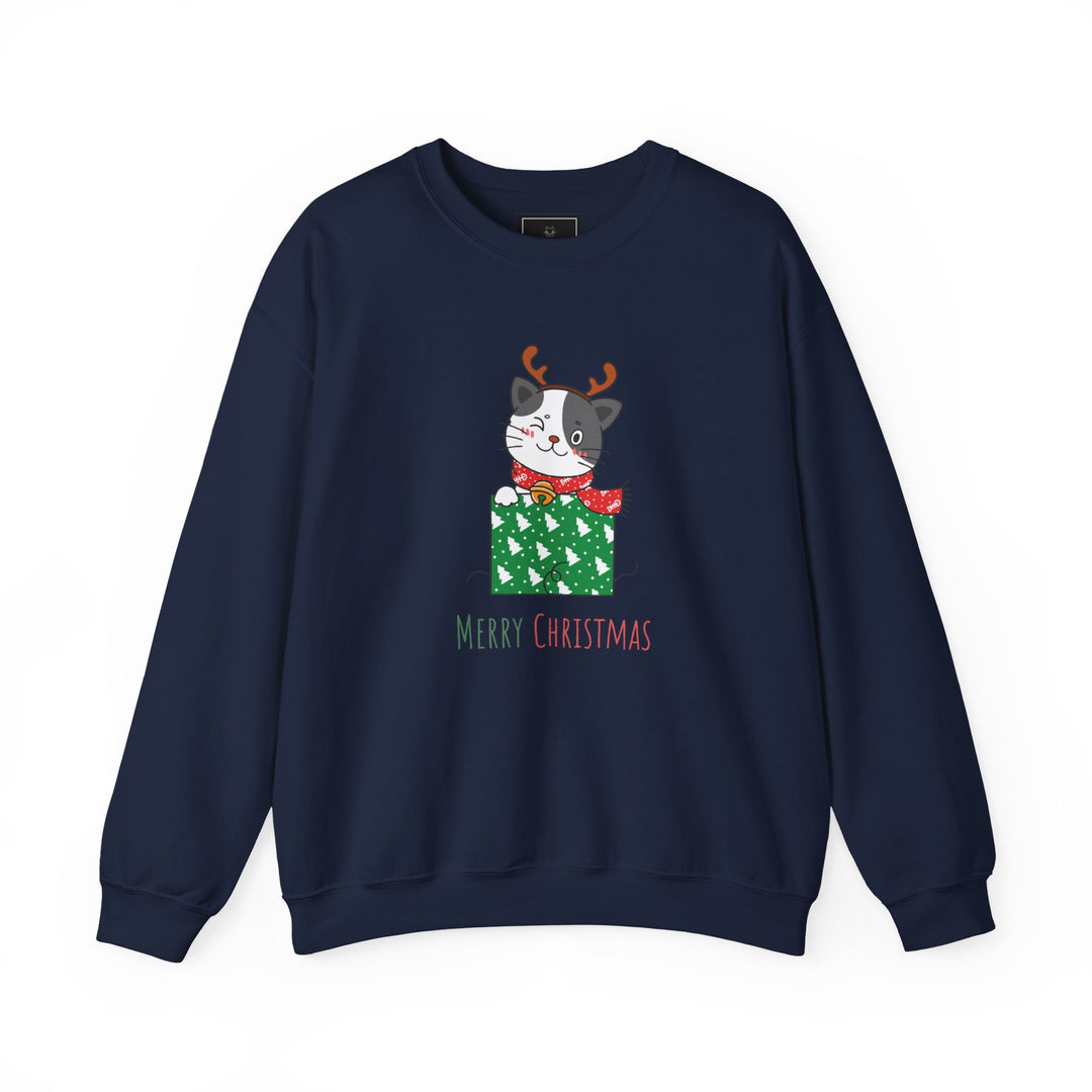 Gift Wrapped Cat Crewneck Sweatshirt