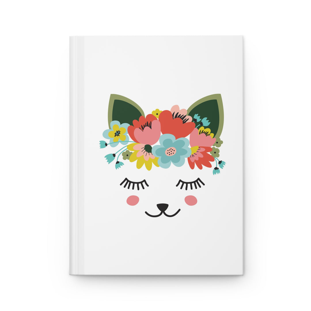 Floral Kitty Hardcover Journal