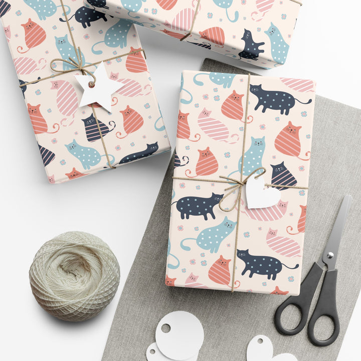 Striped Cat Gift Wrap