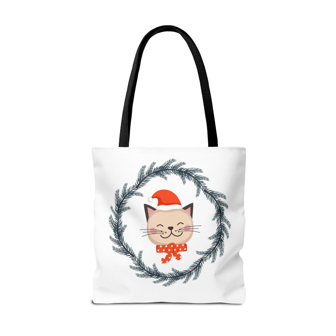 Vintage Christmas Cat Tote Bag