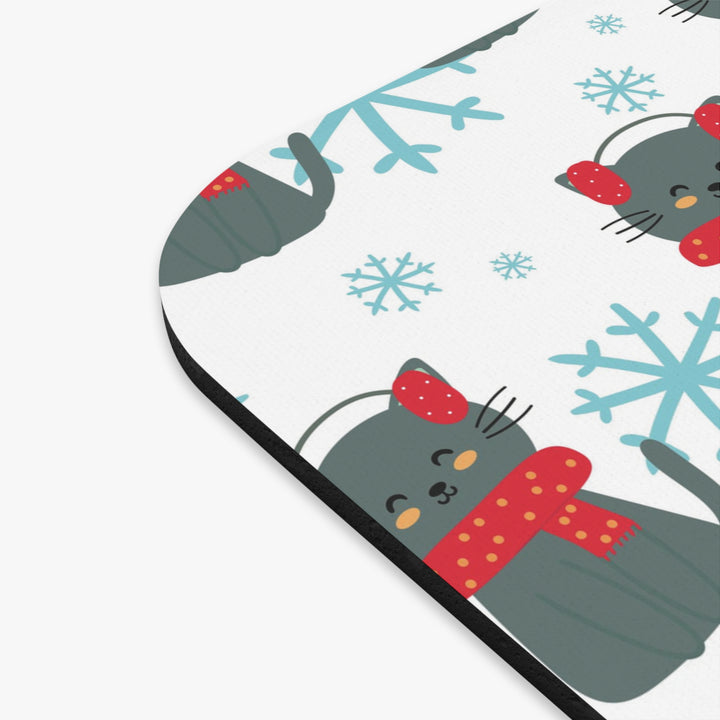 Snowflake Kitty Mouse Pad