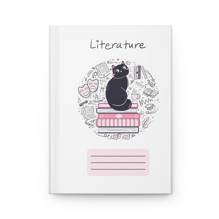 Literature Cat Hardcover Journal