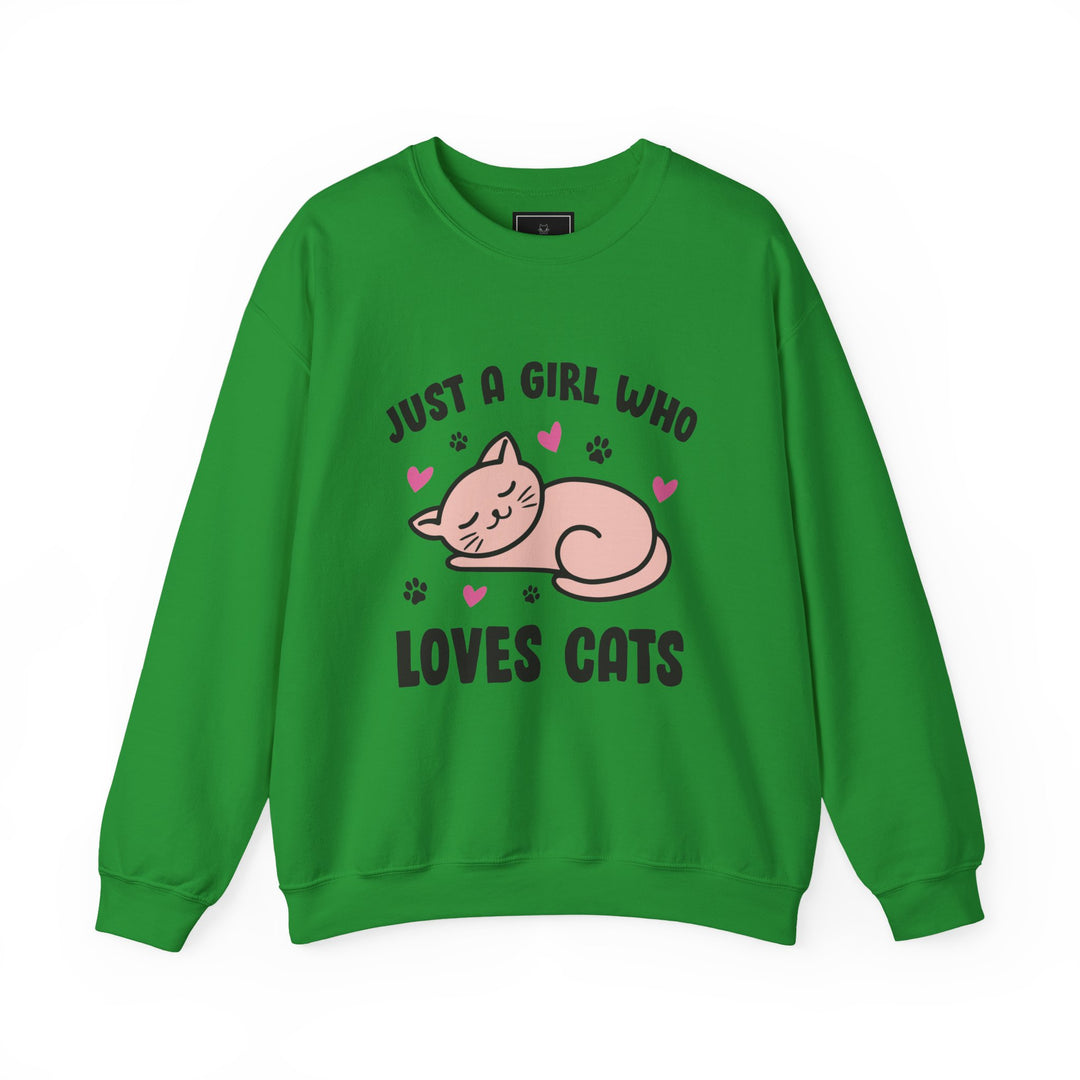 Girl Who Loves Cats Crewneck Sweatshirt