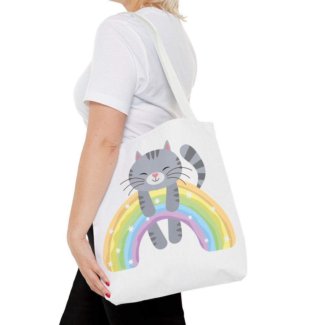 Over the Rainbow Cat Tote Bag