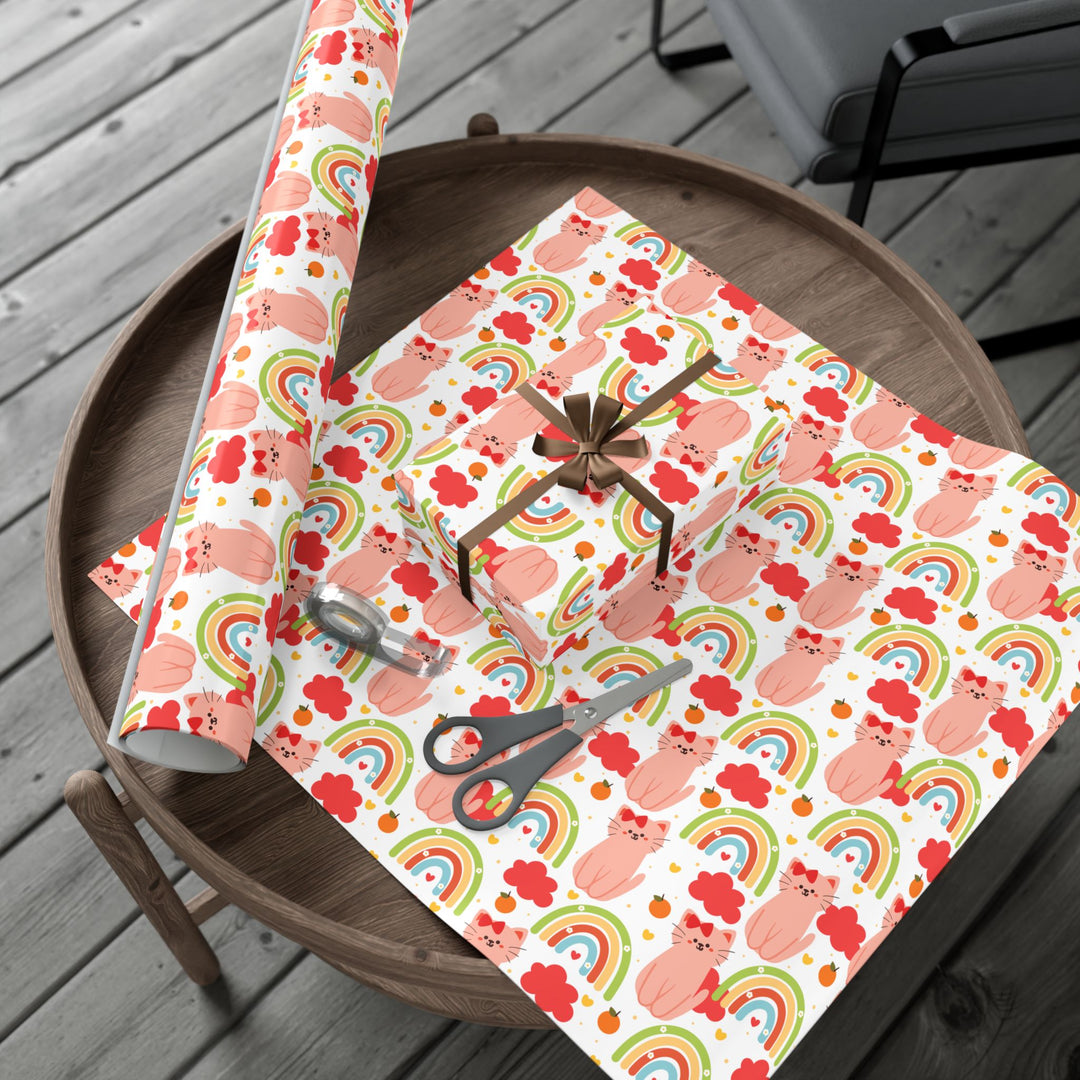 Kitties and Rainbows Gift Wrap