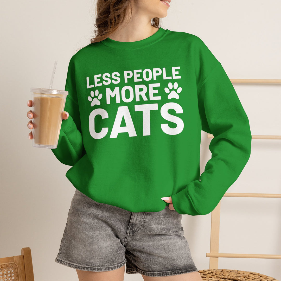 Less People More Cats Crewneck Sweatshirt