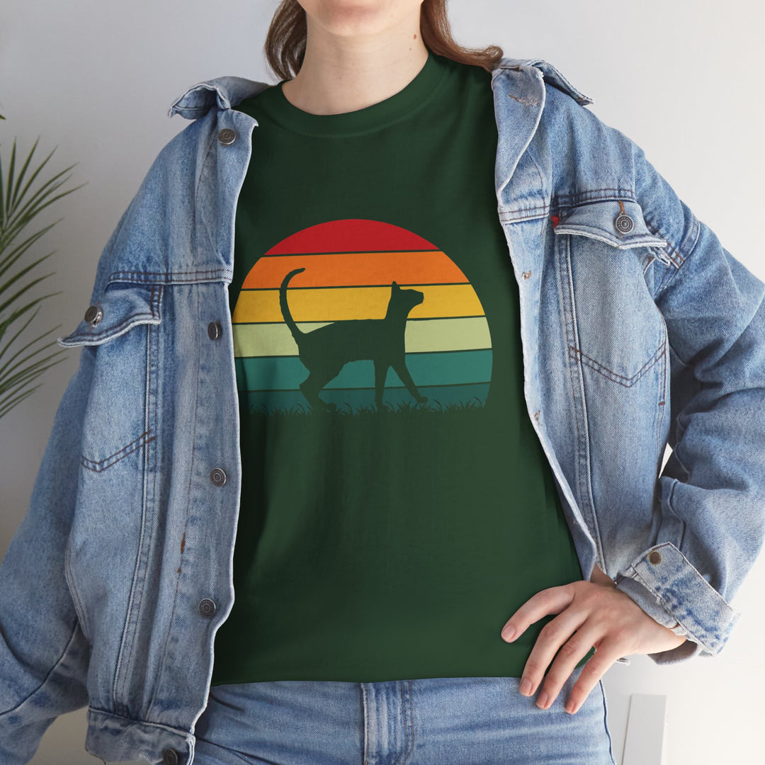 Sunset Cat Cotton Tee