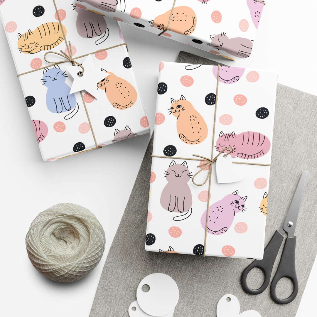 Cats and Dots Gift Wrap