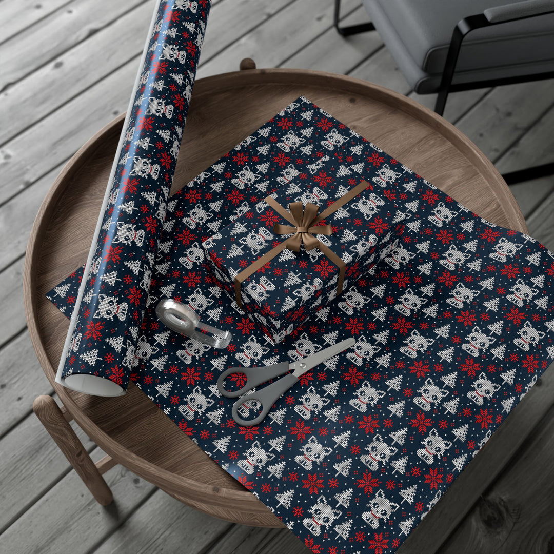 Christmas Sweater Cat Gift Wrap