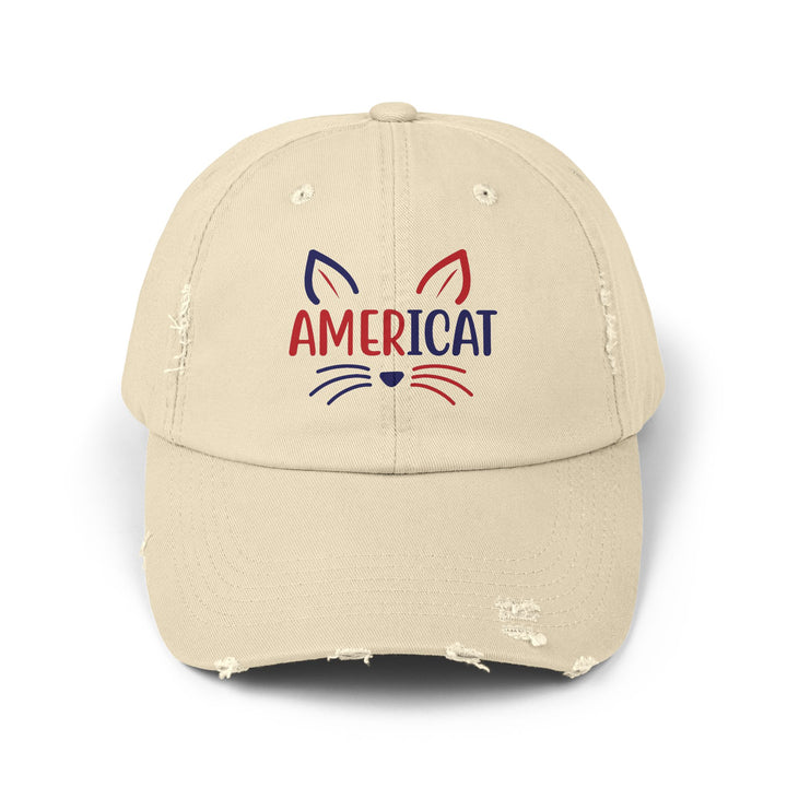 Americat Unisex Distressed Hat