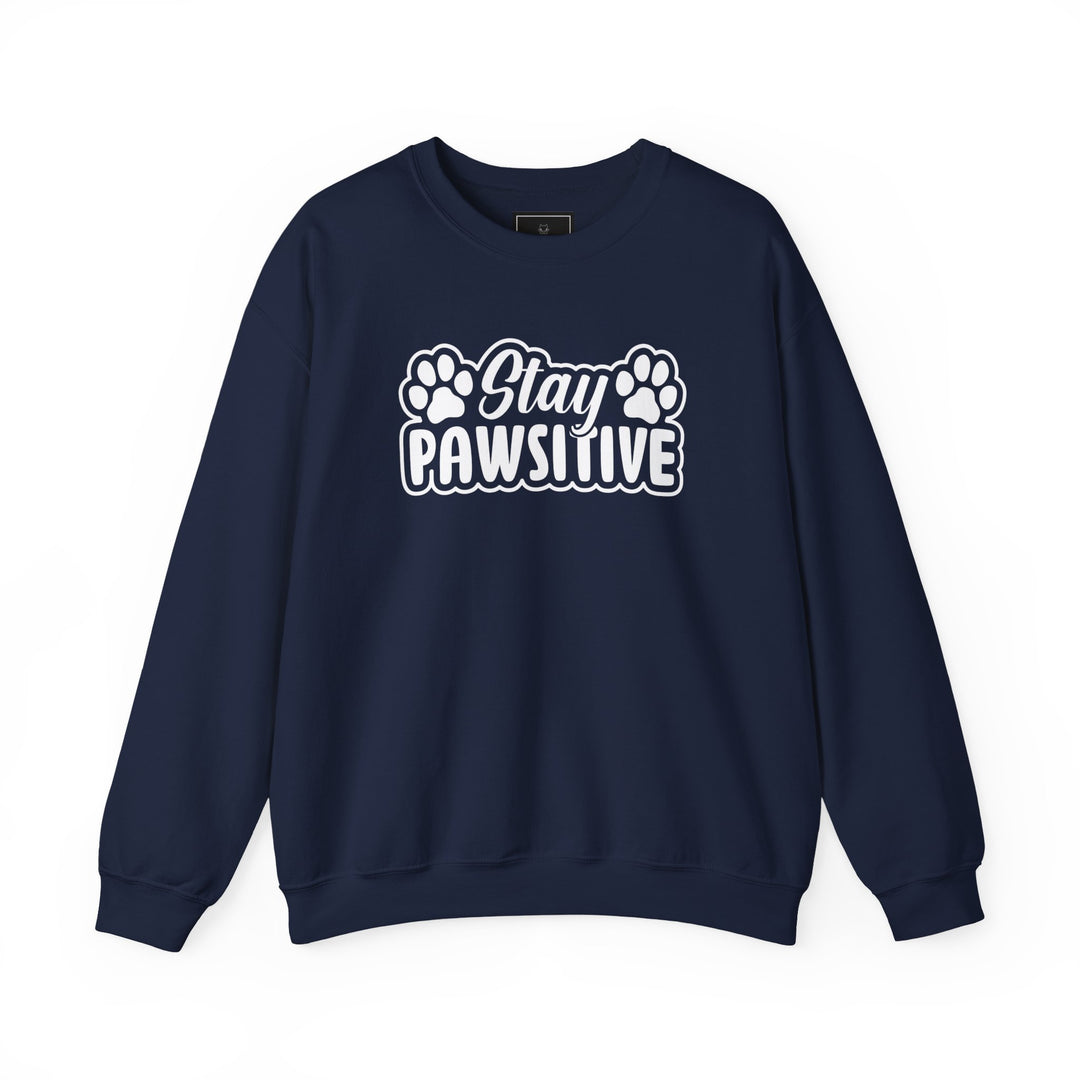 Stay Pawsitive Unisex Crewneck Sweatshirt