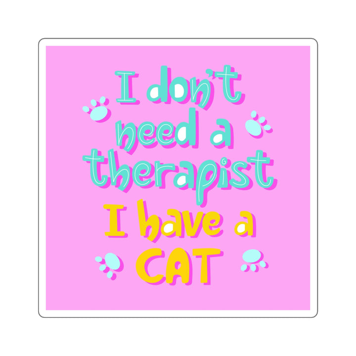 Therapist Cat Square Sticker
