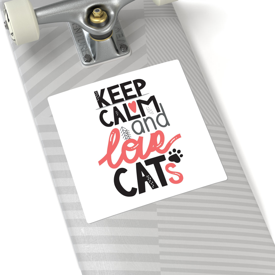Keep Calm Love Cats Square Sticker