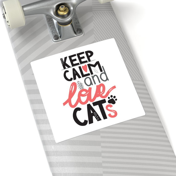 Keep Calm Love Cats Square Sticker