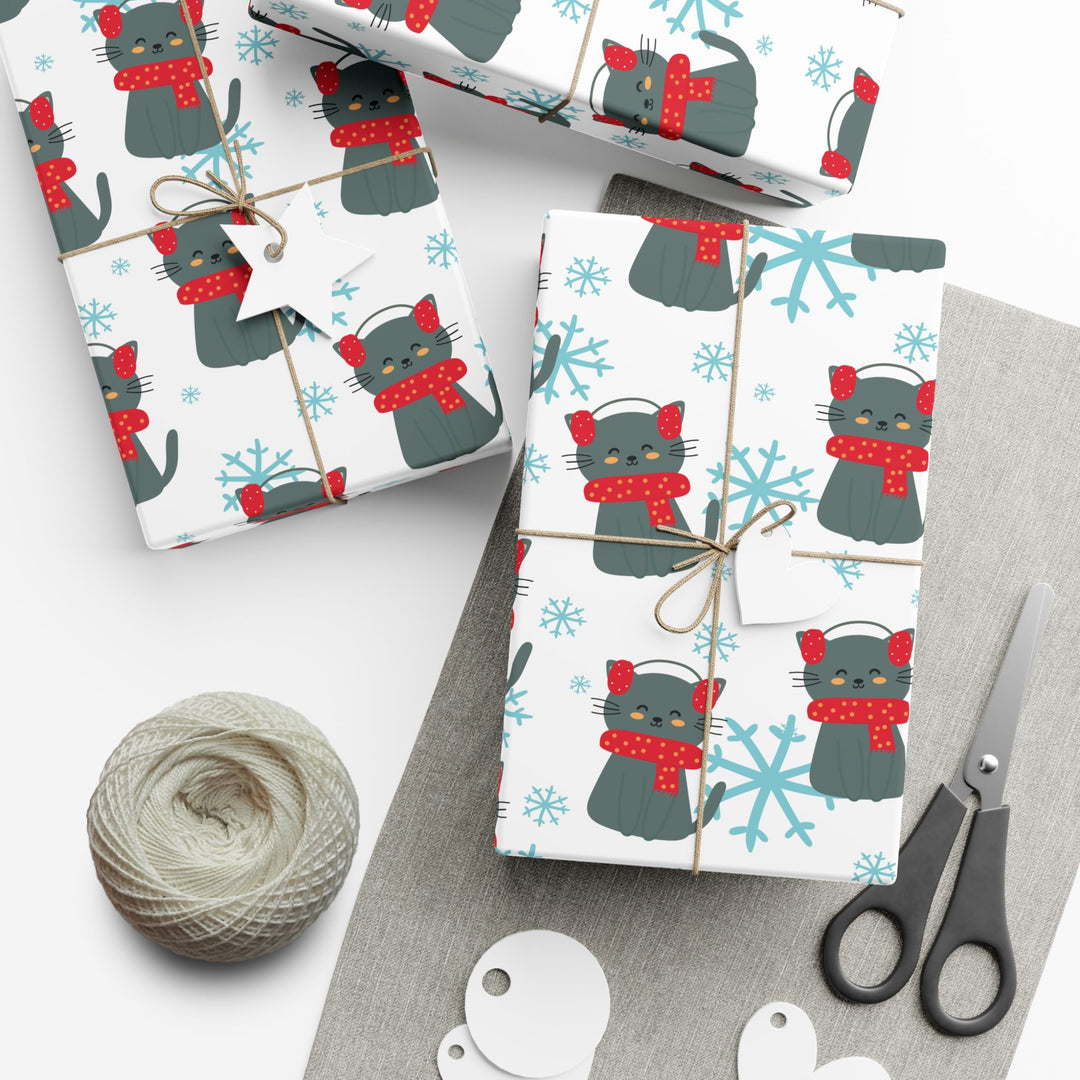 Snowflake Kitty Gift Wrap