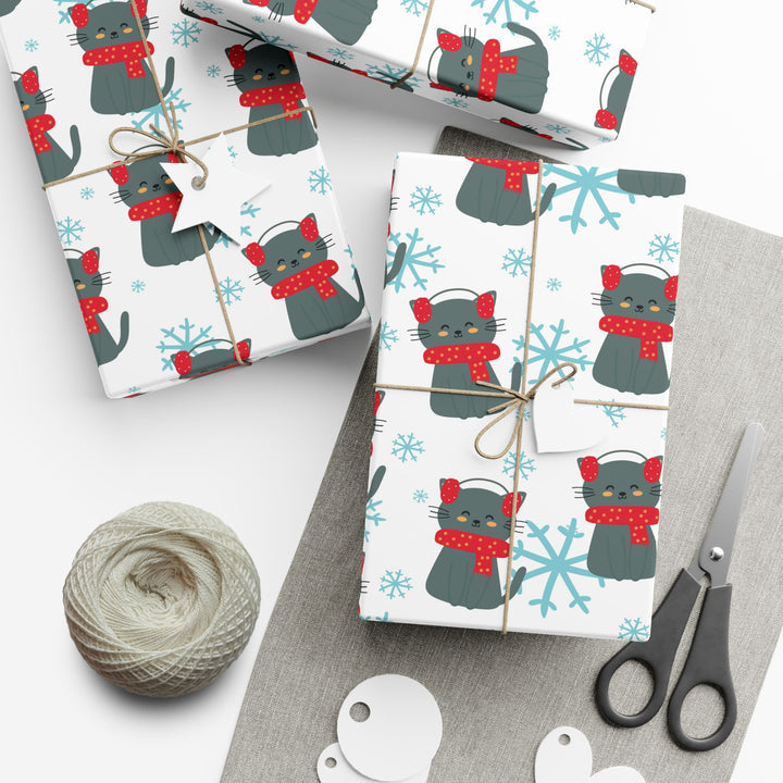 Snowflake Kitty Gift Wrap