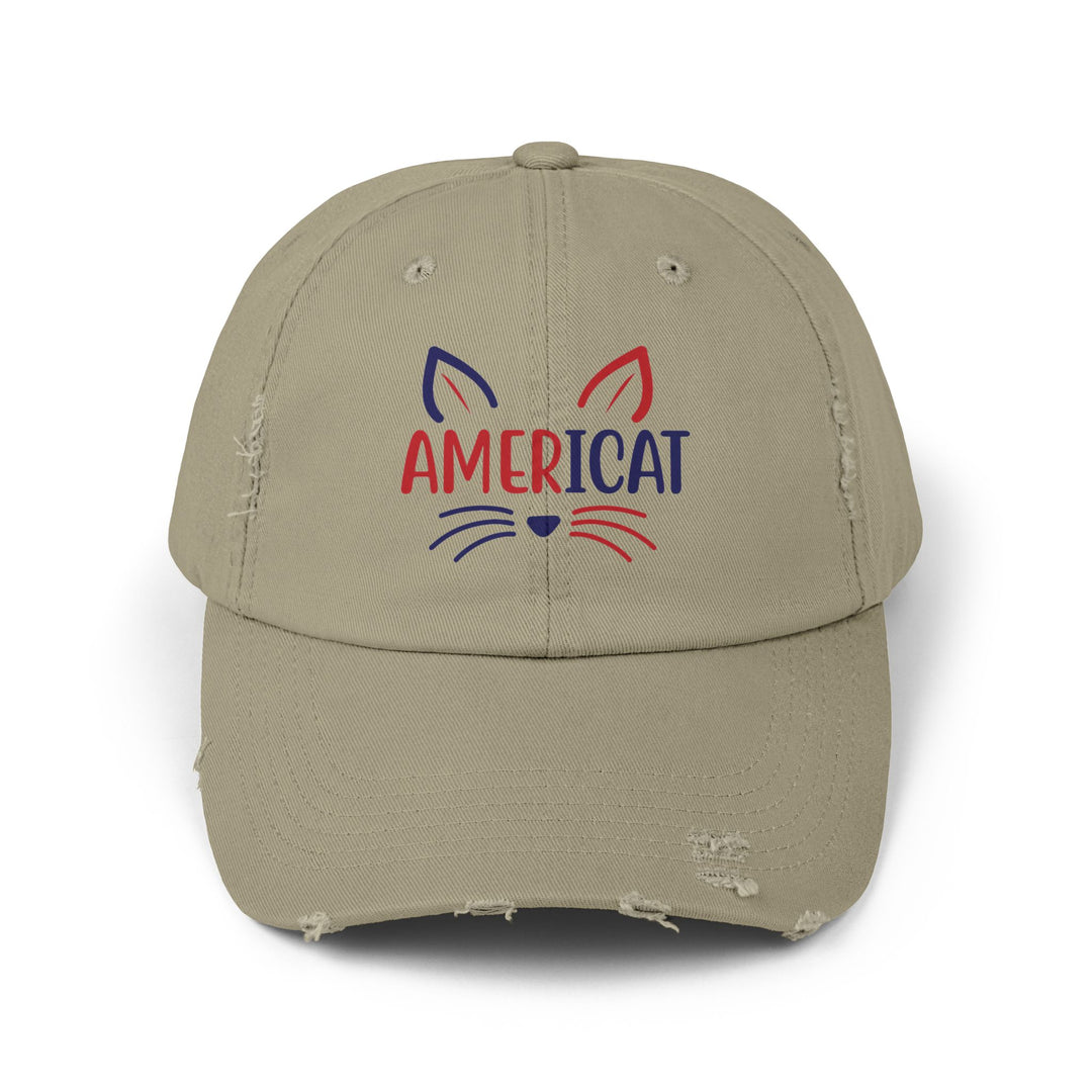 Americat Unisex Distressed Hat