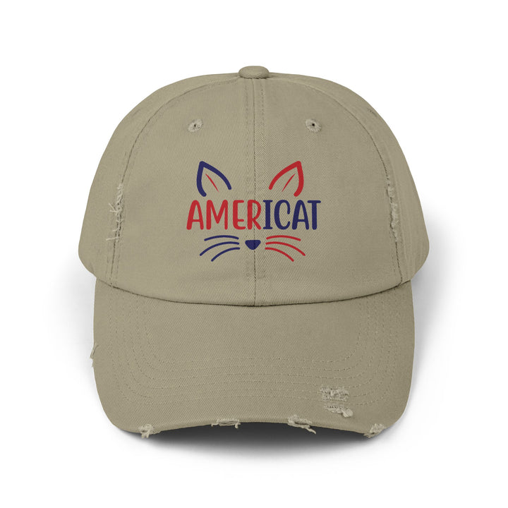 Americat Unisex Distressed Hat