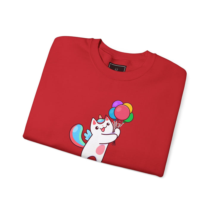 Caticorn and Balloons Unisex Crewneck Sweatshirt