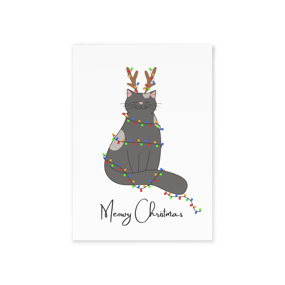 Bright Christmas Cat Greeting Card