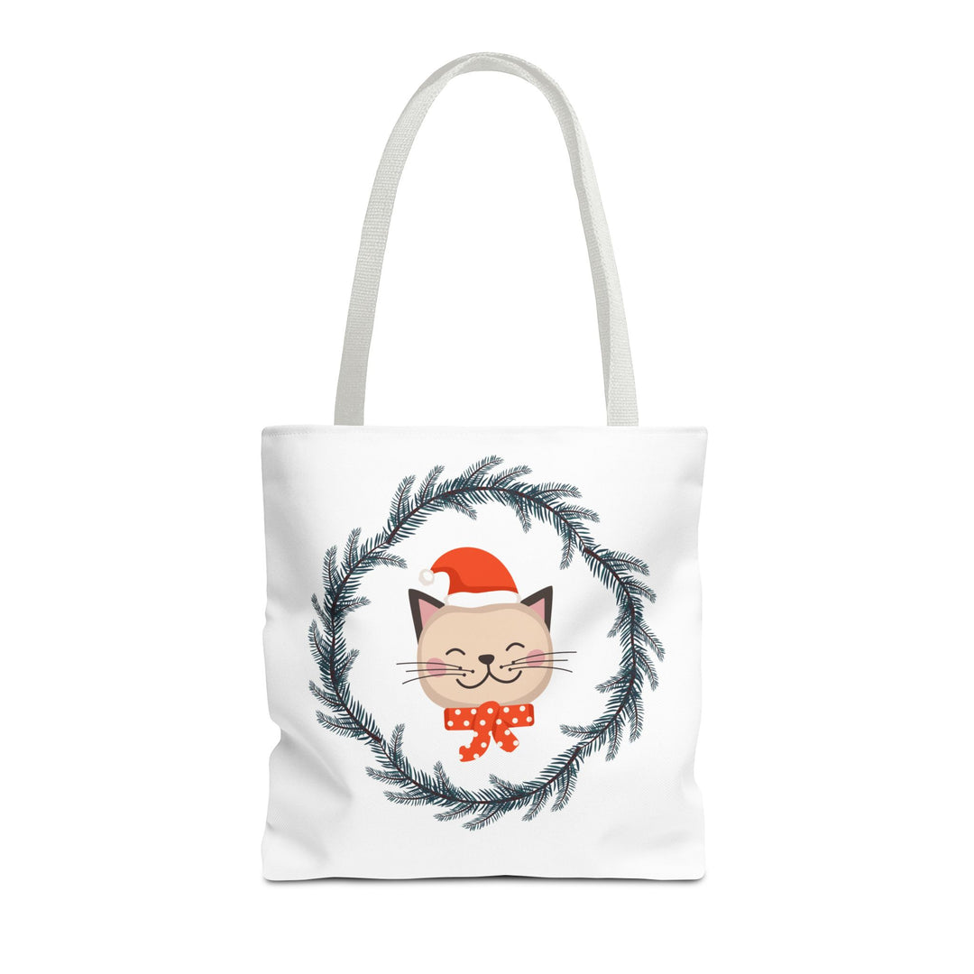 Vintage Christmas Cat Tote Bag