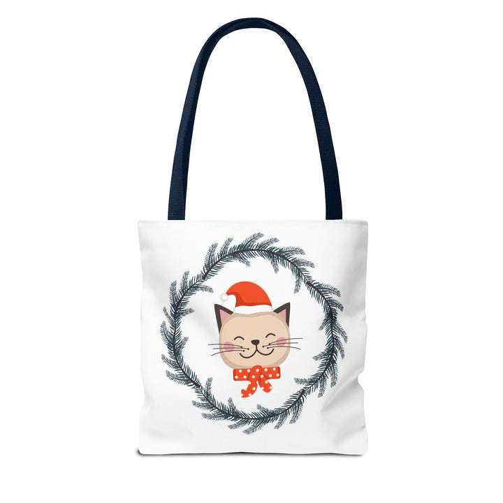 Vintage Christmas Cat Tote Bag