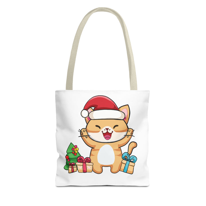 Happy Santa Cat Tote Bag