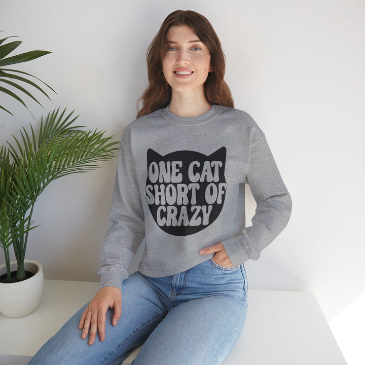 One Cat Short of Crazy Crewneck Sweatshirt