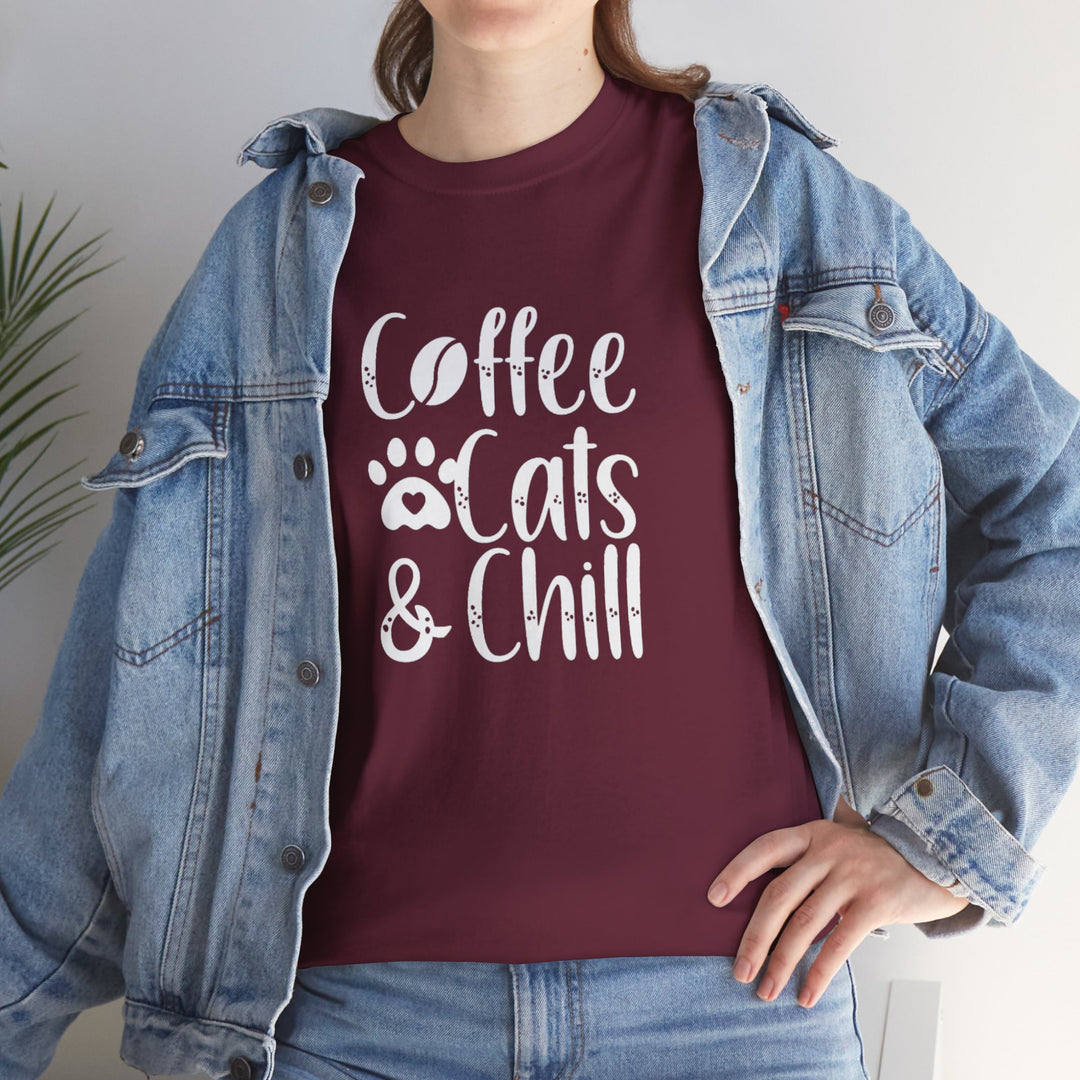 Coffee Cats and Chill Cotton Tee