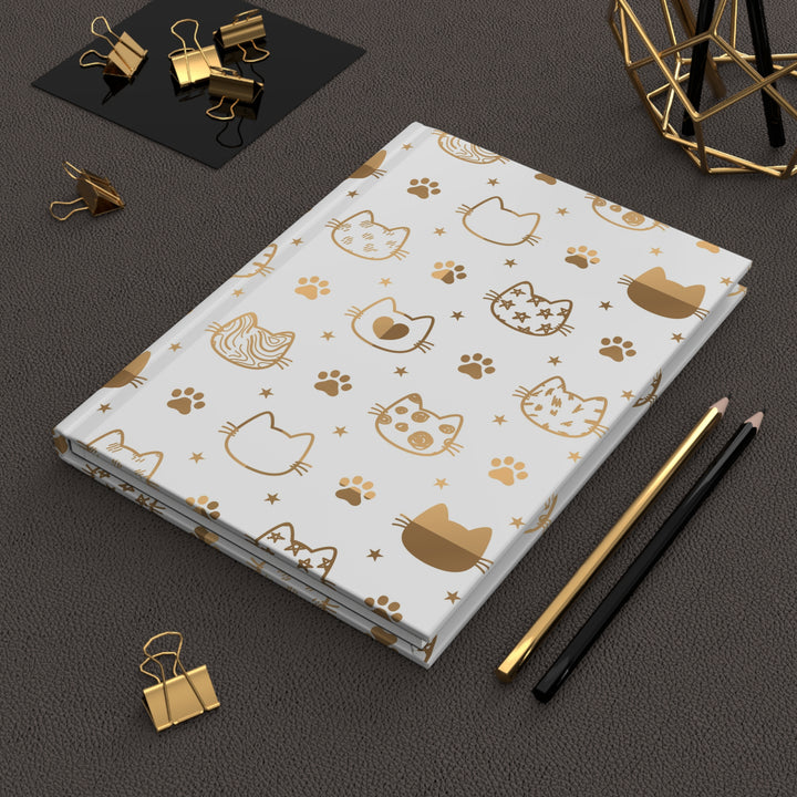 Golden Cat Hardcover Journal