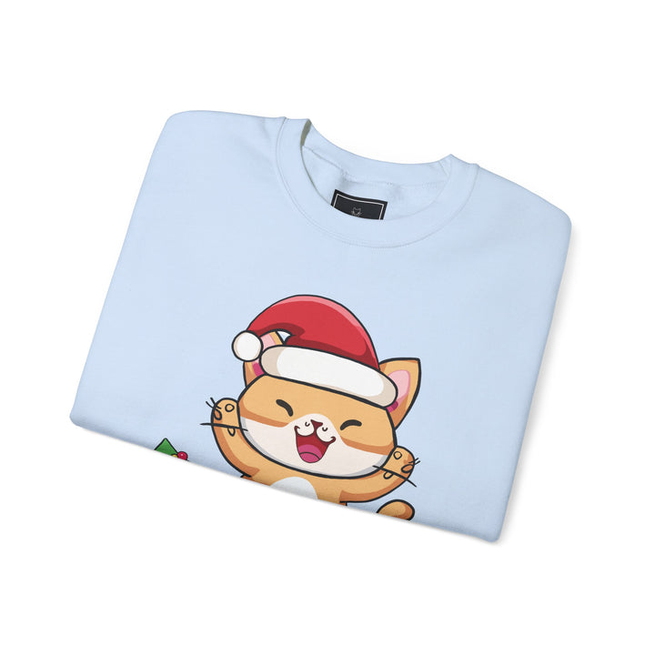 Happy Santa Cat Crewneck Sweatshirt