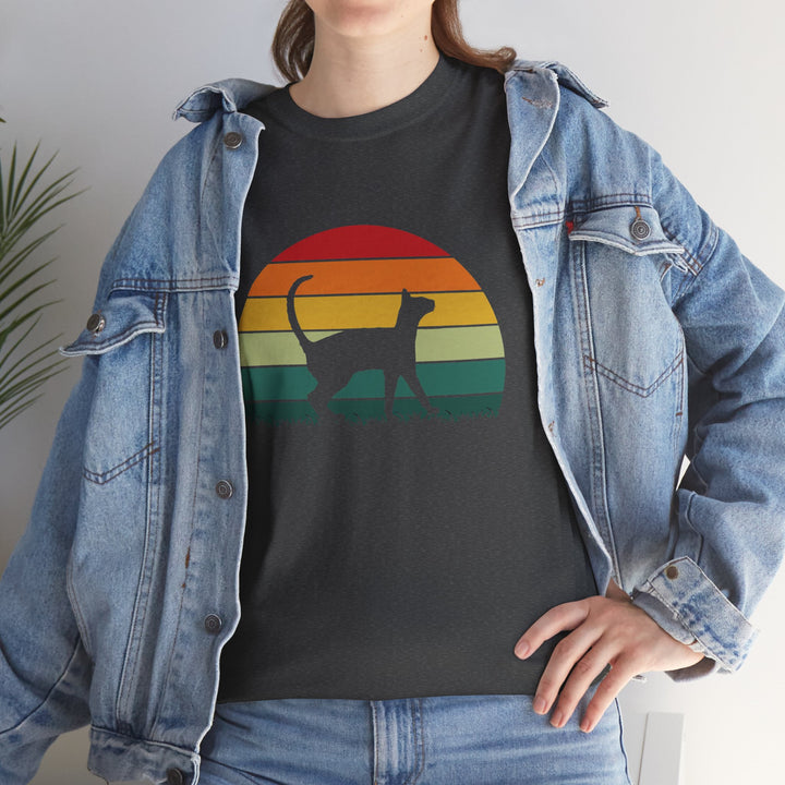 Sunset Cat Cotton Tee