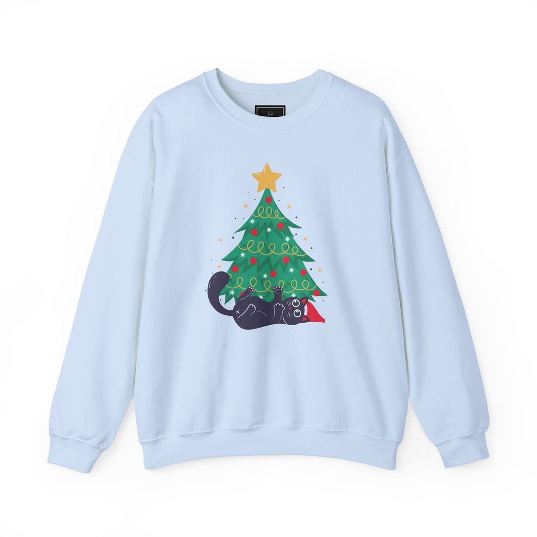 Mischievous Christmas Kitty Crewneck Sweatshirt