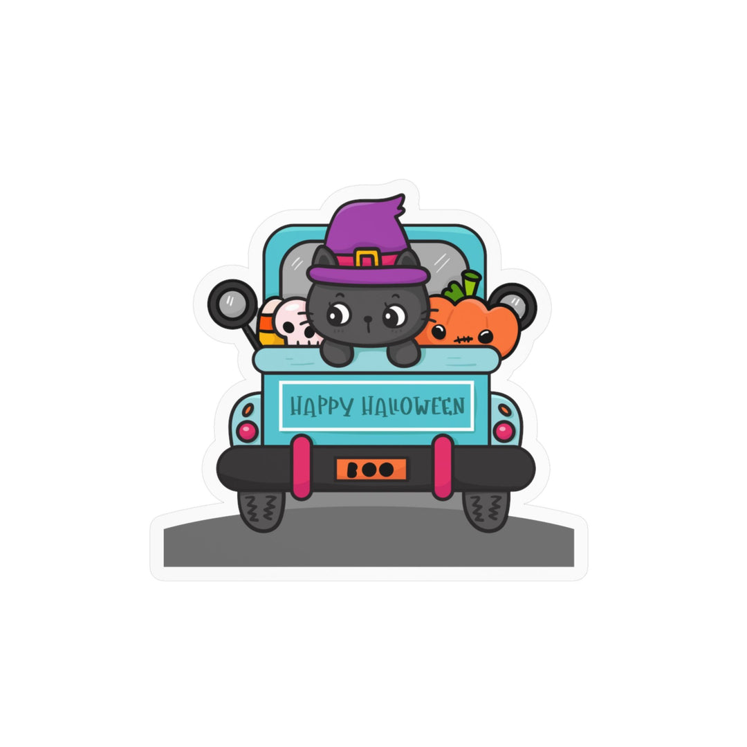 Halloween Cat Pickup Truck Sticker