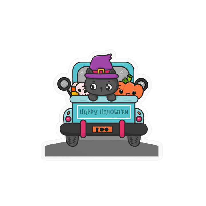Halloween Cat Pickup Truck Sticker