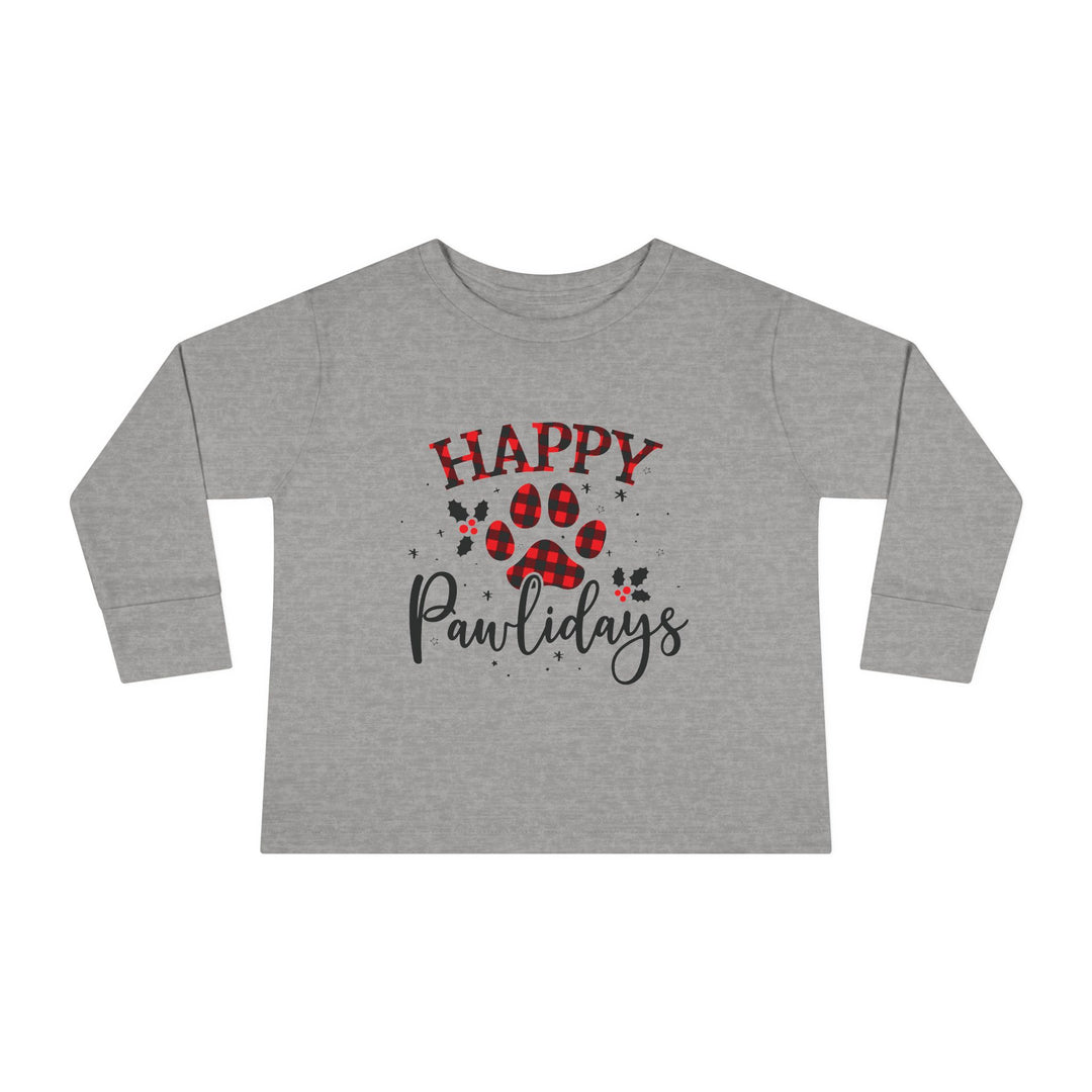 Happy Pawlidays Toddler Long Sleeve Tee