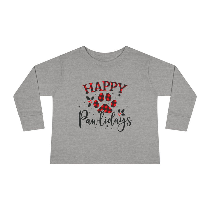 Happy Pawlidays Toddler Long Sleeve Tee