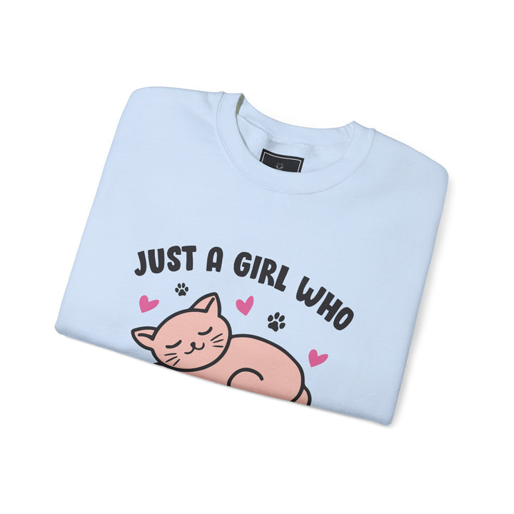 Girl Who Loves Cats Crewneck Sweatshirt
