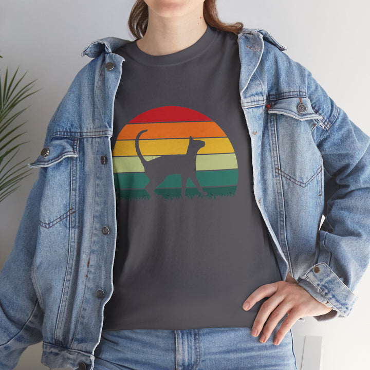 Sunset Cat Cotton Tee