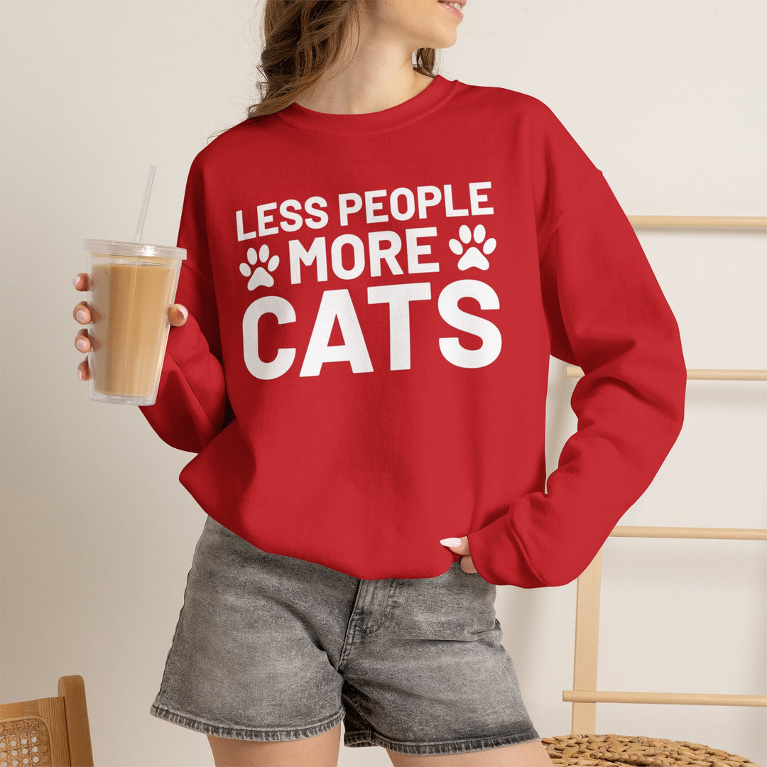 Less People More Cats Crewneck Sweatshirt
