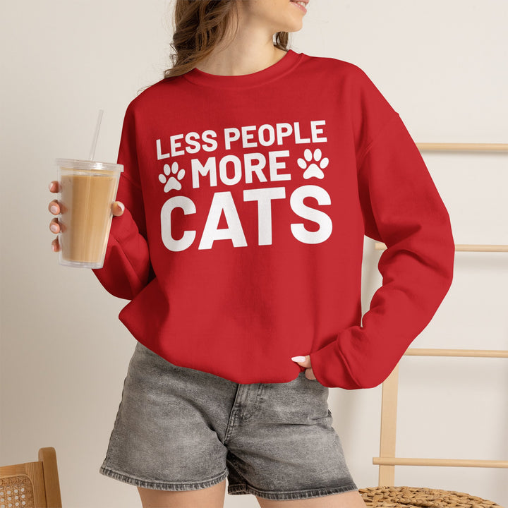 Less People More Cats Crewneck Sweatshirt