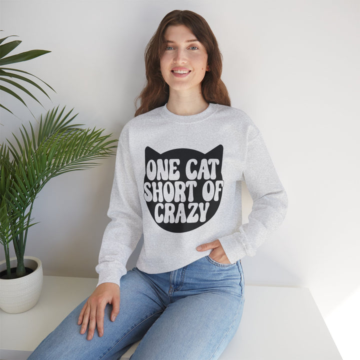 One Cat Short of Crazy Crewneck Sweatshirt
