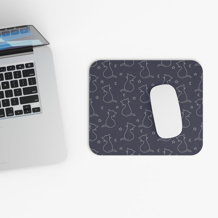Night Sky Cat Mouse Pad