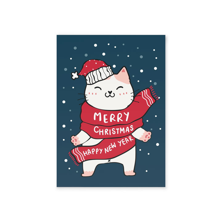 Holiday Greetings Cat Greeting Card