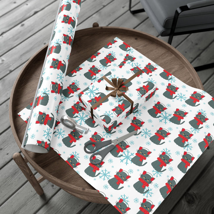Snowflake Kitty Gift Wrap